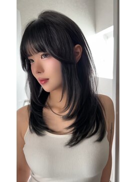天神美容室 天神大名レイヤーカットミディアムレイヤーウルフレイヤー