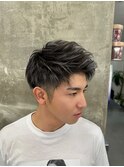 メンズカット/ブリーチ/ニュアンスパーマ/メンズハイライト/眉毛