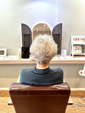ヘアーメイクロージー 八軒店 (HAIR MAKE ROSY) 大人女性の上品ふんわりグレイパーマショート