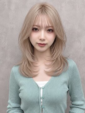 ルノン フィージュ(LUNON fieju) ホワイトグレージュミニウルフチェリーブラウンデジタルパーマ