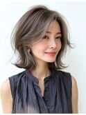 大人ミディアム白髪ぼかし脱白髪染め30代40代50代60代♪