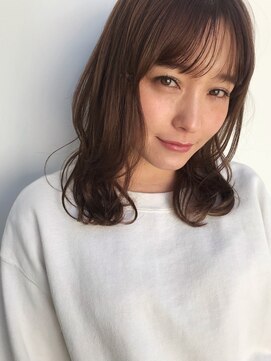 アンアミ オモテサンドウ(Un ami omotesando) 【Unami】　シースルーバング・ミディアム　島田梨沙