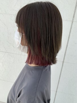 ブーム(BOOM) 【大分】インナーカラーと相性抜群　切りっぱなしレイヤーボブ