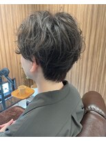 マテリオム(MATERI HOMME) オリーブグレージュ×センターパート