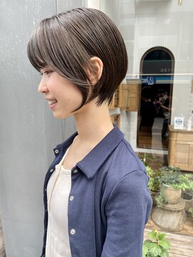 ヌード(NUDE) NUDE20代30代40代大人ショートボブアッシュオリーブボブショート