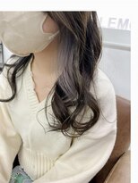 ヘッツ 仙台駅前店(HETTU)&nbsp;黒髪/グレーベージュ/レイヤーロング/前髪パーマ/仙台