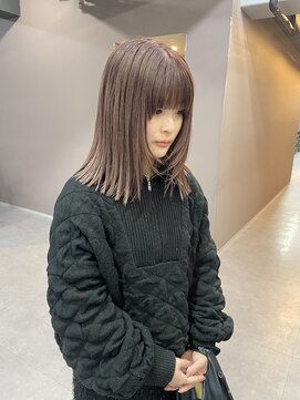 レブ 三条河原町(Reb,) ピンクベージュワンブリーチケアブリーチ顔周りウルフレイヤー
