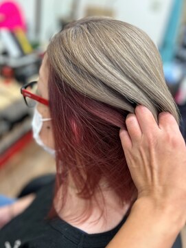 まつこ美容室 インナーツートンカラー