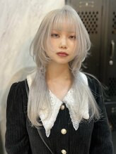 ヴァイス 渋谷店(VAICE) ホワイトシルバー/ウルフヘア[渋谷/姫カット/レイヤーカット]