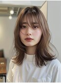 イメチェン 外ハネ ボブ 美髪 ワイドバング ブルーブラック