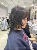20代30代40代大人美人顔まわりレイヤーウルフヘアパーマ川崎