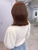 トレヘアー 京都 烏丸(tRe hair)&nbsp;外はねボブ / ミルクティーグレージュ / 艶カラー / 小顔カット