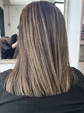 シーン(hair design SCENE) バレイヤージュ/ソフトグレージュ