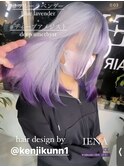 デザインカラーケアブリーチダブルカラーパープルラベンダー