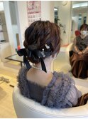 シニヨン×リボン