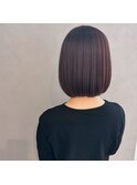 【&ONE 自由が丘】ミニボブ　× ピンクブラウンカラー