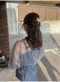 ゆるふわハーフアップ♪