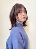 【韓国スタイル】くびれミディアムヘア×艶暗めカラー