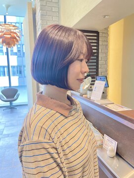 エルサフィロ ヨドヤバシ(el zafiro yodoyabashi) 葡萄カラー　ボブ