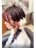 編み下ろし/成人式/前撮り/和装ヘア/卒業式/着物ヘア