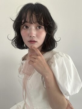 小顔/オリーブグレー/ココアベージュ/黒髪/レイヤー