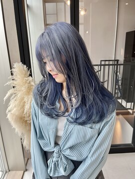 ソウィ(sowi) グレー×ブルー