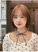 ミニウルフレイヤーカット顔周りカット前髪カット韓国ボブ/大宮