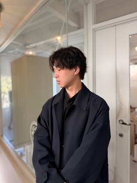 メンズカット バイ ソイクフ(メンズカット by SOY-KUFU) メンズマッシュ緩めナチュラルツイストスパイラル波巻きパーマ