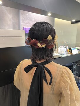 ケンジ 横浜(KENJE) ヘアセット/ボブアレンジ/お呼ばれヘア/リボンアレンジ