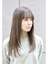 スリーヌーン(THREE noon)&nbsp;「THREE」　小顔ナチュラルストレートフォギーベージュ