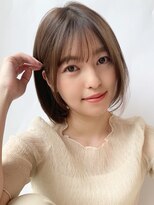 サロン(Salon)&nbsp;大人可愛い　小顔ナチュラルボブ　シースルバング
