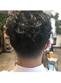 爽やかツーブロック刈り上げ束感アップバング