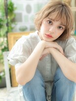 カバーヘアアンドスパ ブリス 浦和(COVER HAIR&SPA bliss)&nbsp;ハイトーンカラー小顔くせ毛風マッシュウルフa浦和20代30代40代