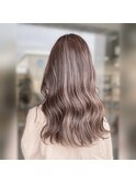 ○韓国風ブリーチなしダブルカラーミントアッシュ髪質改善暗髪
