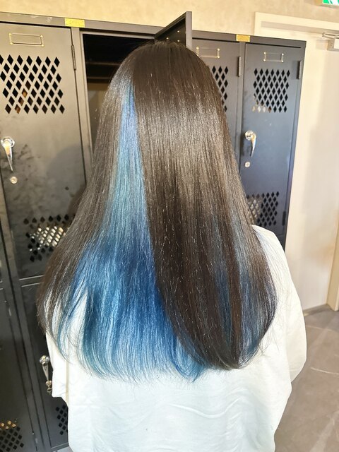 #ブリーチ#インナーカラー#ブルー#インナーブルー#髪質改善