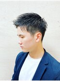 アップバングショート【ツーブロック刈り上げ黒髪短髪】田町