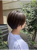 丸みショート/ショートボブ/透明感カラー/ナチュラル