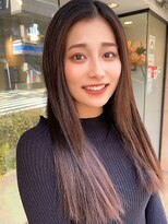 ヘアリゾート粋 新宿三丁目本店 セミロング/ストレート/ミルクティーラテ