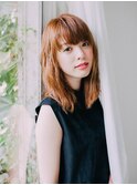 クセ毛風無造作ミディアムウェーブ