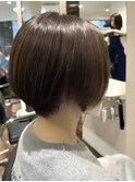 40代50代乾かして楽ちんショートヘア髪質改善根元パーマ白髪染め