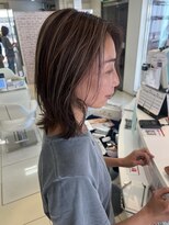 ショコララテ&nbsp;【完璧な白髪ぼかし】アンブレライツ　くびれミディアム