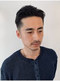多毛・硬毛でもできる。男らしいアップバングスタイル