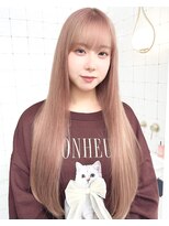 フウ(fuh)&nbsp;ピンクベージュ／ピンクカラー/ハイトーン/艶髪/学割/ロング