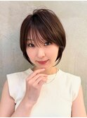 ミニウルフレイヤーカット顔周りカット前髪カットショート/大宮