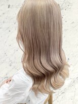 ブルー(BLUE)&nbsp;イメチェン/ホワイトブロンド/外ハネボブ/美髪/仙台