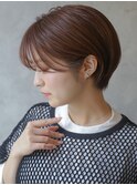 大人可愛い20代30代40代黒髪前下がりショートボブ丸みショート◎