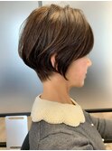 ◇大人可愛い20代30代40代50代前下がりショートボブ丸みショート