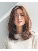 くびレイヤー/顔周りレイヤー/ココアブラウン/本厚木