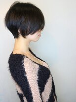 ラウンジ モリオ イケブクロ(Lounge MORIO Ikebukuro) 【morio池袋】前髪長めエフォートレス黒髪ショートボブ
