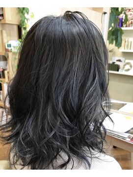 ヘアカフェ コトノハ(hair cafe Kotonoha) 【コトノハ】センシュアル ネイビーカラー 大人っぽく細めに☆